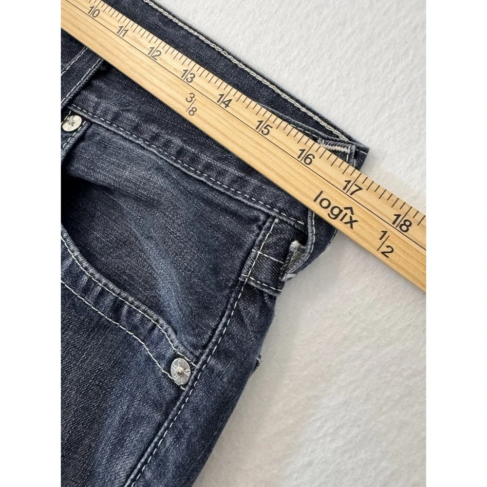 True Religion Mens Straight Leg Jeans Sz 30 (Fits 34x31) Made In USA Vintage EUC